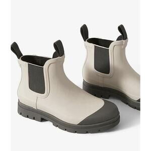 Everlane Women's The Pull-On Chelsea Rain Boots Waterproof Gray Size 10 NWOB